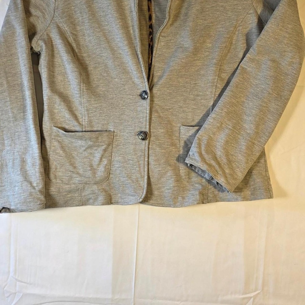 Women's Cotton Blazer Size XL Gray